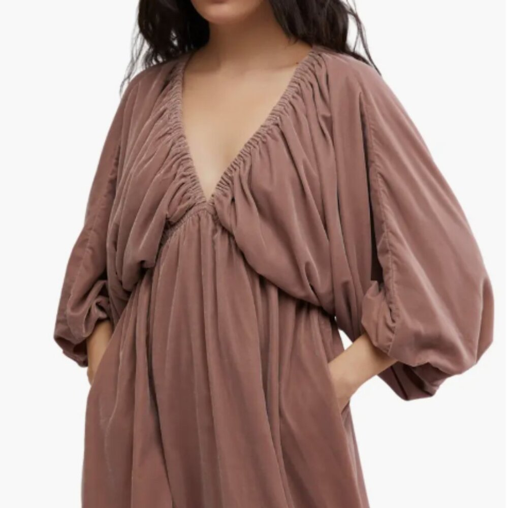Portia Velvet Babydoll Minidress
